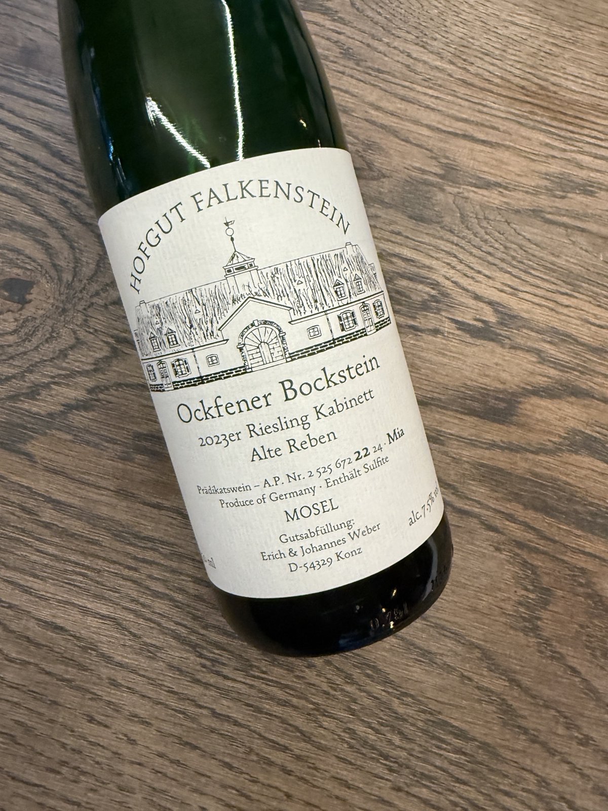 OCKFENER BOCKSTEIN RIESLING KABINETT ALTE REBEN AP22 MIA 2023